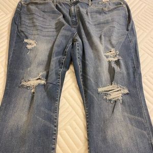 Size 24W Judy Blue distressed jeans